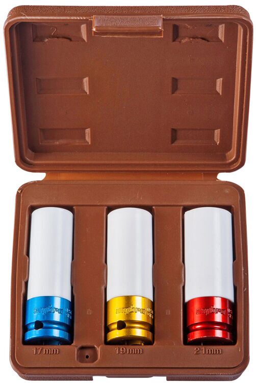 Набор ударных глубоких головок  в пластике 1/2"DR, 17, 19, 21 мм, 3 пр. OMBRA 912503